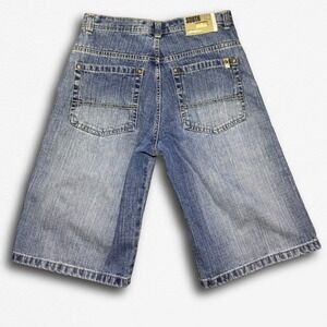 Southpole Boys Denim Shorts Size 16 Blue Baggy Jean Y2K Streetwear Skate Relaxed